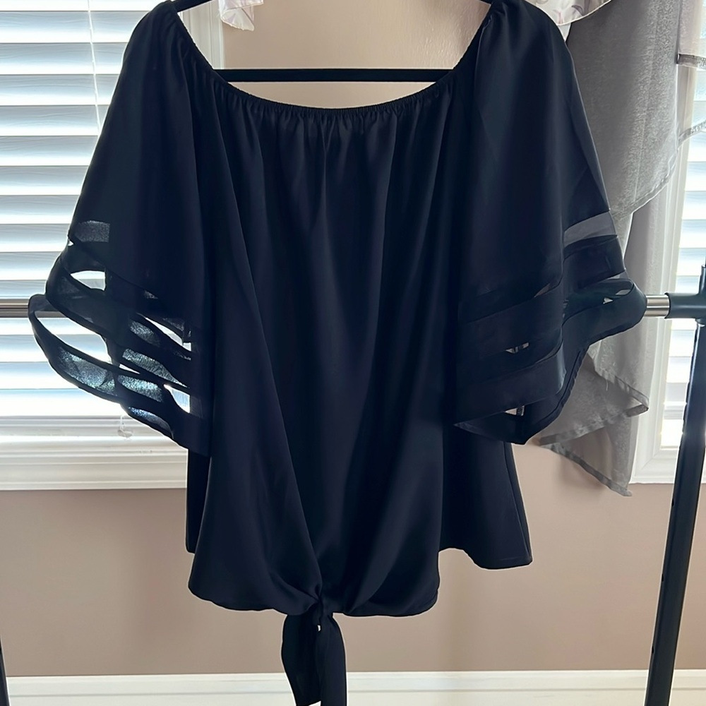 Black Flowy Blouse